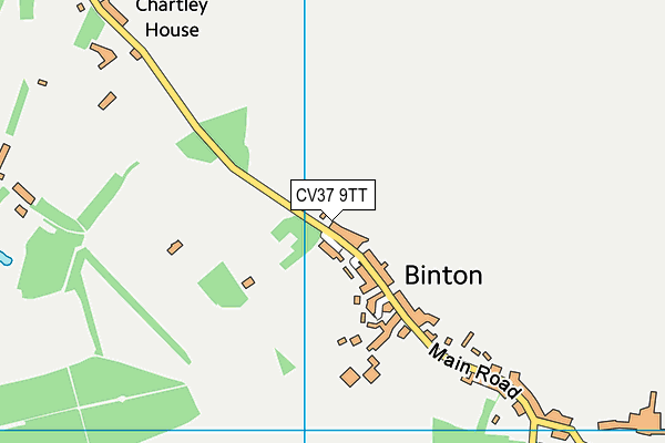 CV37 9TT map - OS VectorMap District (Ordnance Survey)