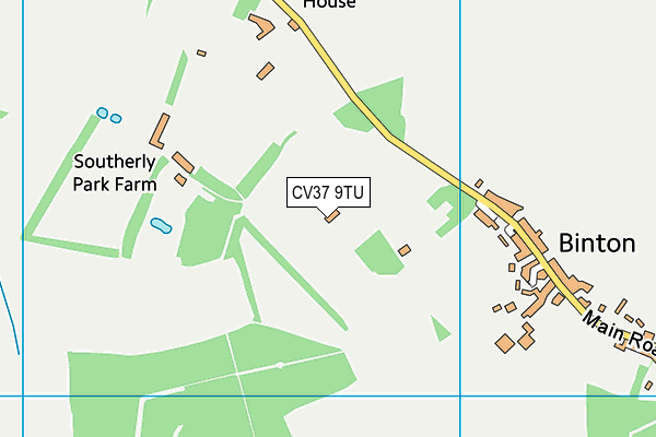 CV37 9TU map - OS VectorMap District (Ordnance Survey)