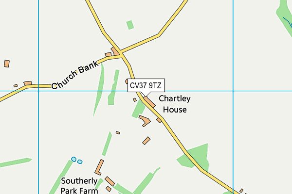 CV37 9TZ map - OS VectorMap District (Ordnance Survey)