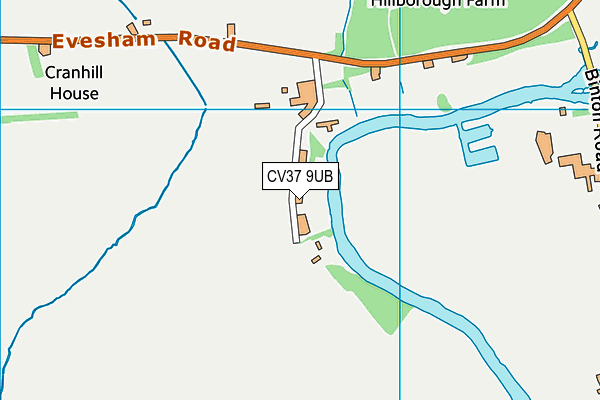 CV37 9UB map - OS VectorMap District (Ordnance Survey)