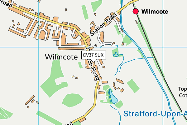 CV37 9UX map - OS VectorMap District (Ordnance Survey)