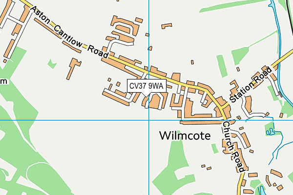 CV37 9WA map - OS VectorMap District (Ordnance Survey)