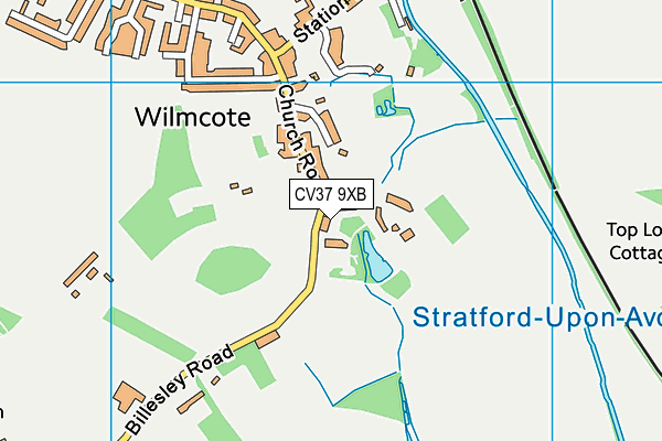 CV37 9XB map - OS VectorMap District (Ordnance Survey)