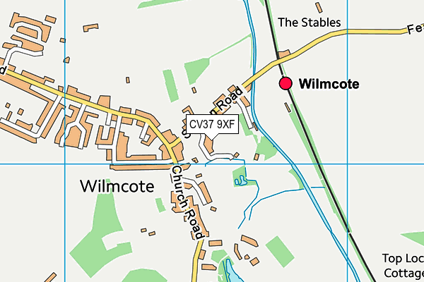 CV37 9XF map - OS VectorMap District (Ordnance Survey)