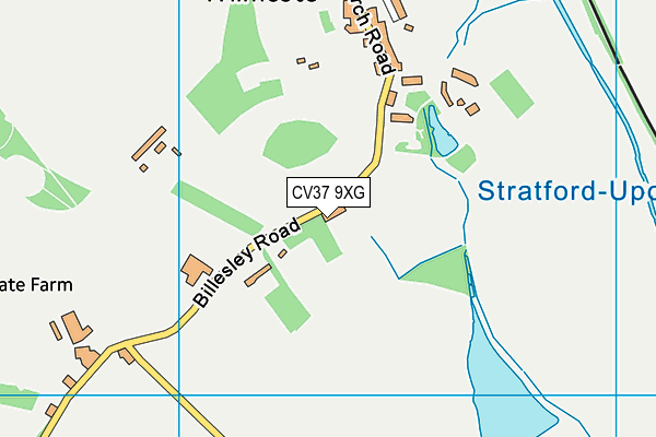 CV37 9XG map - OS VectorMap District (Ordnance Survey)