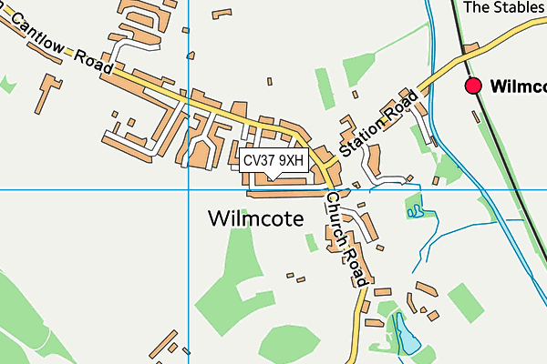 CV37 9XH map - OS VectorMap District (Ordnance Survey)