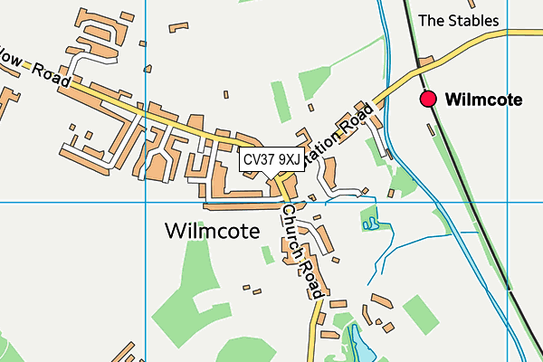 CV37 9XJ map - OS VectorMap District (Ordnance Survey)