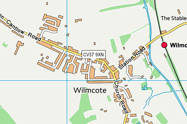 CV37 9XN map - OS VectorMap District (Ordnance Survey)