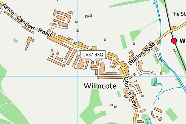 CV37 9XQ map - OS VectorMap District (Ordnance Survey)