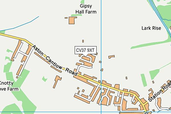CV37 9XT map - OS VectorMap District (Ordnance Survey)