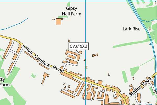 CV37 9XU map - OS VectorMap District (Ordnance Survey)