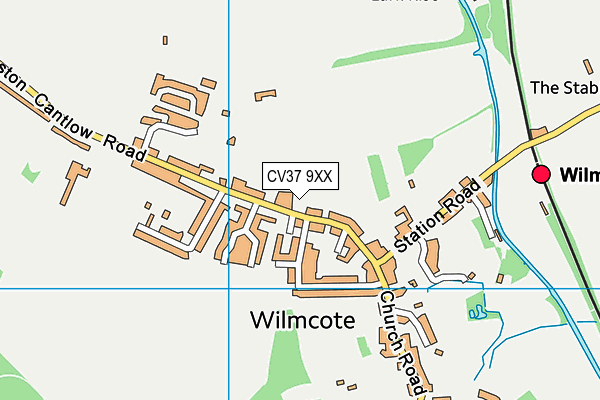 CV37 9XX map - OS VectorMap District (Ordnance Survey)