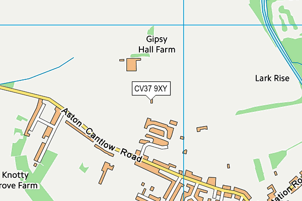 CV37 9XY map - OS VectorMap District (Ordnance Survey)