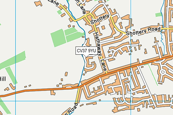 CV37 9YU map - OS VectorMap District (Ordnance Survey)