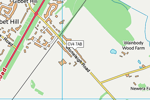 Woodfield map (CV4 7AB) - OS VectorMap District (Ordnance Survey)