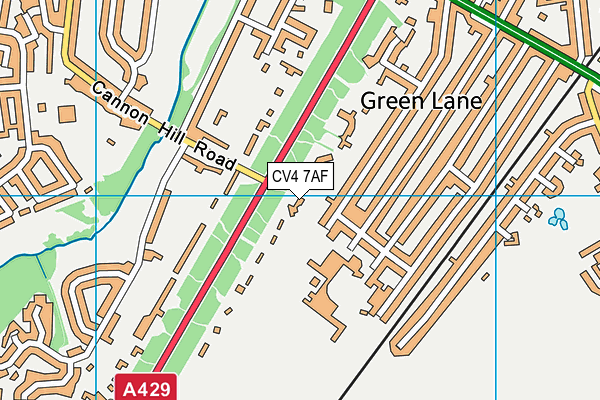 CV4 7AF map - OS VectorMap District (Ordnance Survey)