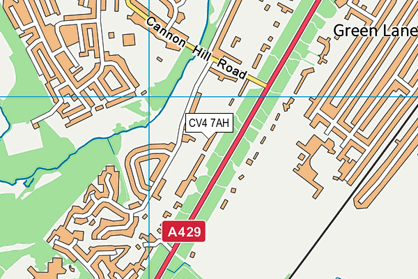 CV4 7AH map - OS VectorMap District (Ordnance Survey)