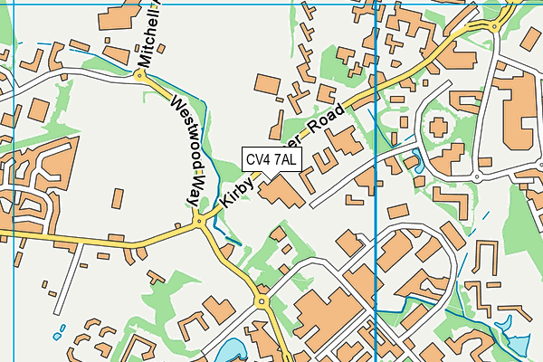 University Of Warwick (Cryfield Sports Pavilion) map (CV4 7AL) - OS VectorMap District (Ordnance Survey)