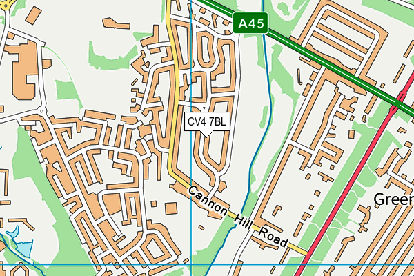CV4 7BL map - OS VectorMap District (Ordnance Survey)