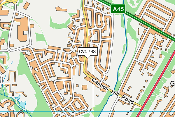 CV4 7BS map - OS VectorMap District (Ordnance Survey)