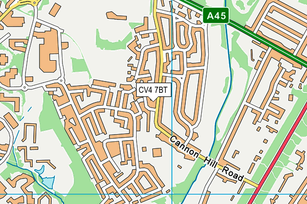 CV4 7BT map - OS VectorMap District (Ordnance Survey)