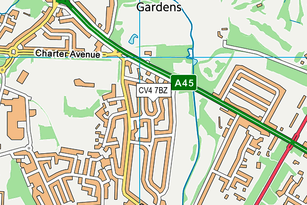 CV4 7BZ map - OS VectorMap District (Ordnance Survey)