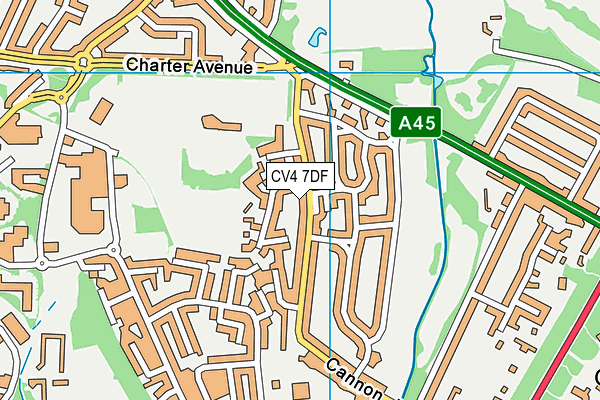 CV4 7DF map - OS VectorMap District (Ordnance Survey)