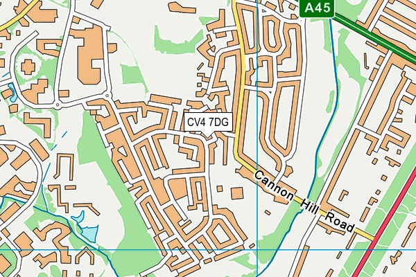 CV4 7DG map - OS VectorMap District (Ordnance Survey)