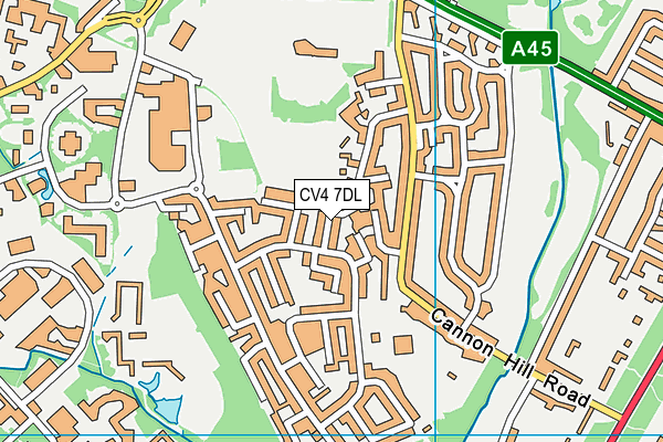 CV4 7DL map - OS VectorMap District (Ordnance Survey)