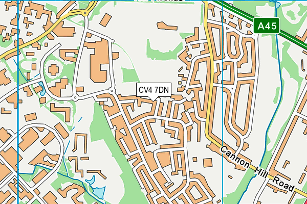 CV4 7DN map - OS VectorMap District (Ordnance Survey)