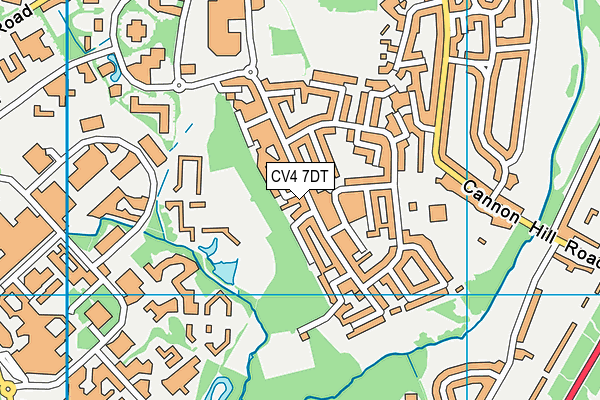 CV4 7DT map - OS VectorMap District (Ordnance Survey)