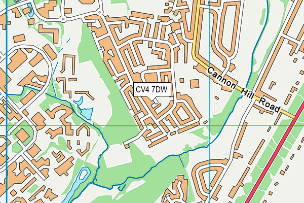 CV4 7DW map - OS VectorMap District (Ordnance Survey)