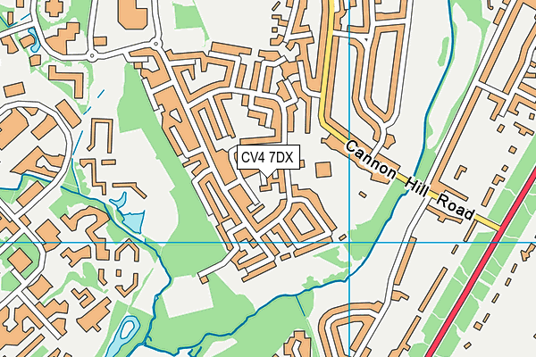 CV4 7DX map - OS VectorMap District (Ordnance Survey)