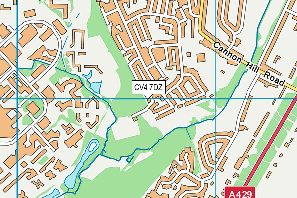CV4 7DZ map - OS VectorMap District (Ordnance Survey)