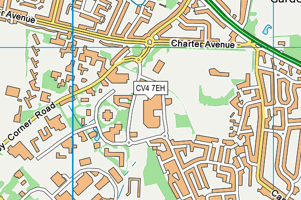 CV4 7EH map - OS VectorMap District (Ordnance Survey)