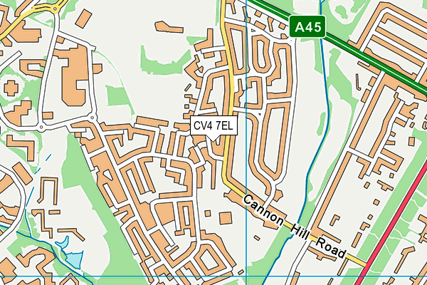 CV4 7EL map - OS VectorMap District (Ordnance Survey)