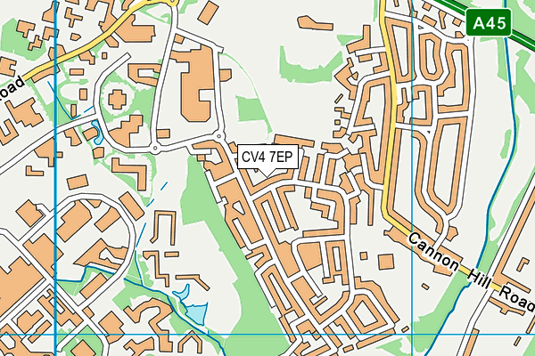CV4 7EP map - OS VectorMap District (Ordnance Survey)
