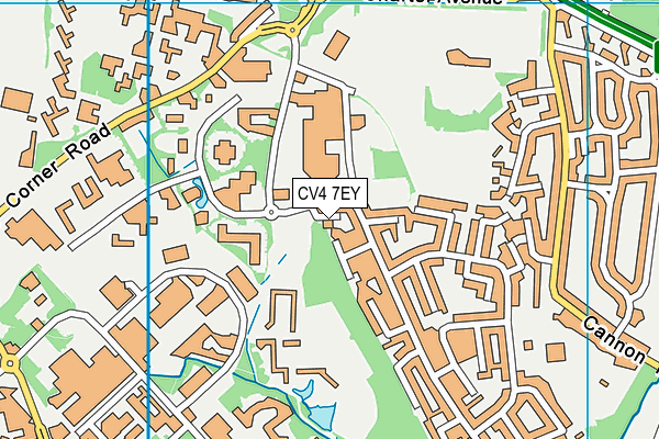 CV4 7EY map - OS VectorMap District (Ordnance Survey)