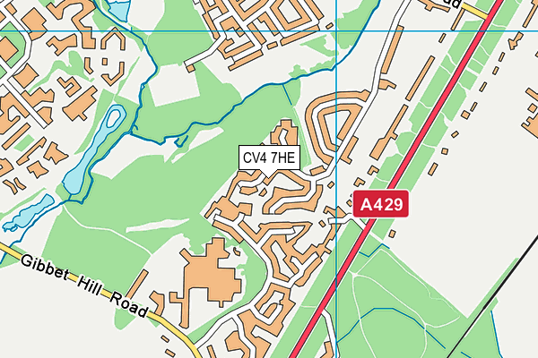 CV4 7HE map - OS VectorMap District (Ordnance Survey)