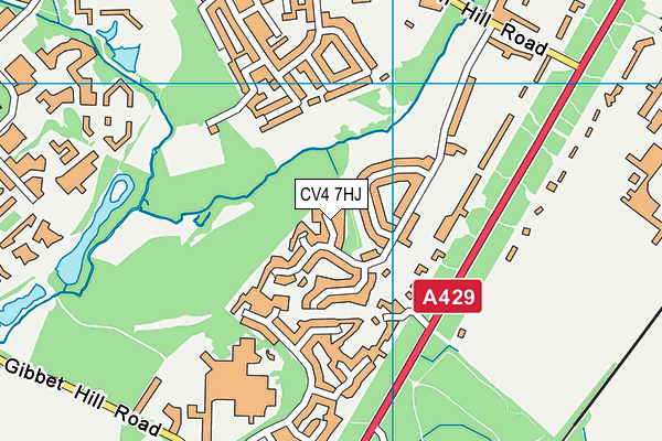 CV4 7HJ map - OS VectorMap District (Ordnance Survey)