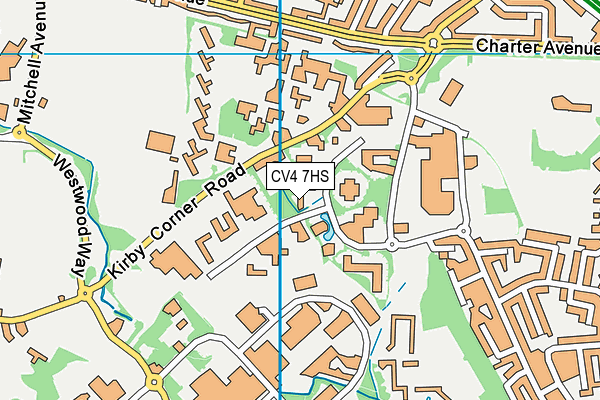 CV4 7HS map - OS VectorMap District (Ordnance Survey)