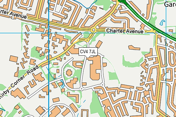 CV4 7JL map - OS VectorMap District (Ordnance Survey)