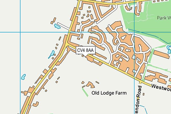 CV4 8AA map - OS VectorMap District (Ordnance Survey)