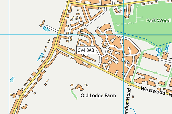 CV4 8AB map - OS VectorMap District (Ordnance Survey)