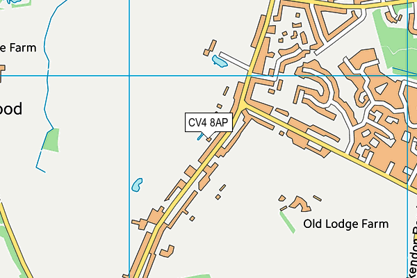 CV4 8AP map - OS VectorMap District (Ordnance Survey)