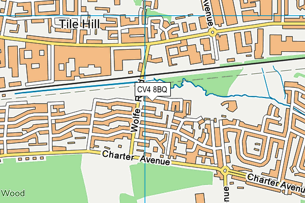CV4 8BQ map - OS VectorMap District (Ordnance Survey)