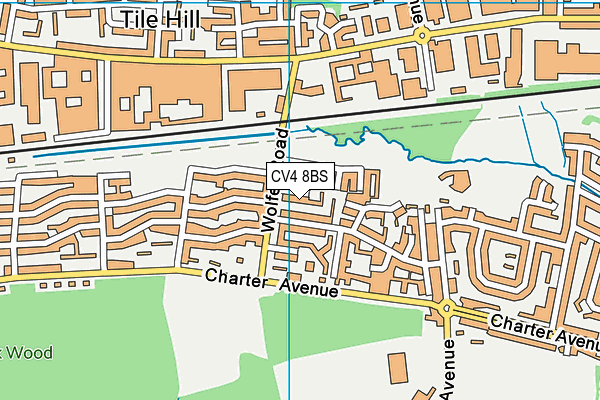 CV4 8BS map - OS VectorMap District (Ordnance Survey)