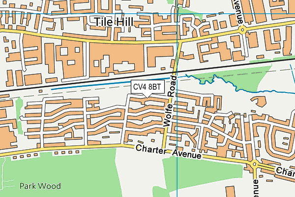 CV4 8BT map - OS VectorMap District (Ordnance Survey)