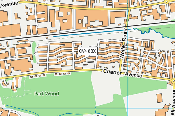 CV4 8BX map - OS VectorMap District (Ordnance Survey)