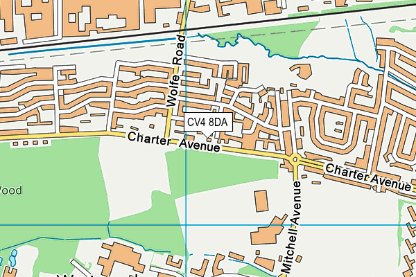 CV4 8DA map - OS VectorMap District (Ordnance Survey)